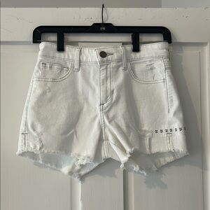 Women's Joe's Jeans White Distressed Denim Shorts